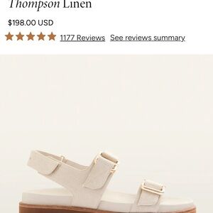 Thompson Women's Sandals - Cream BNIB Size 8